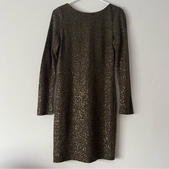 Alice + Olivia Nala Sequined Dress in Chocolate Small - Picture 2 of 14